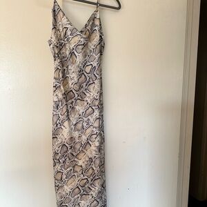 Snakeskin slip dress